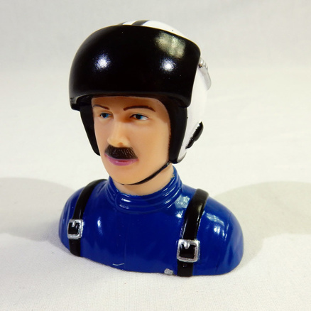 Pilot with helmet 1:6 blue